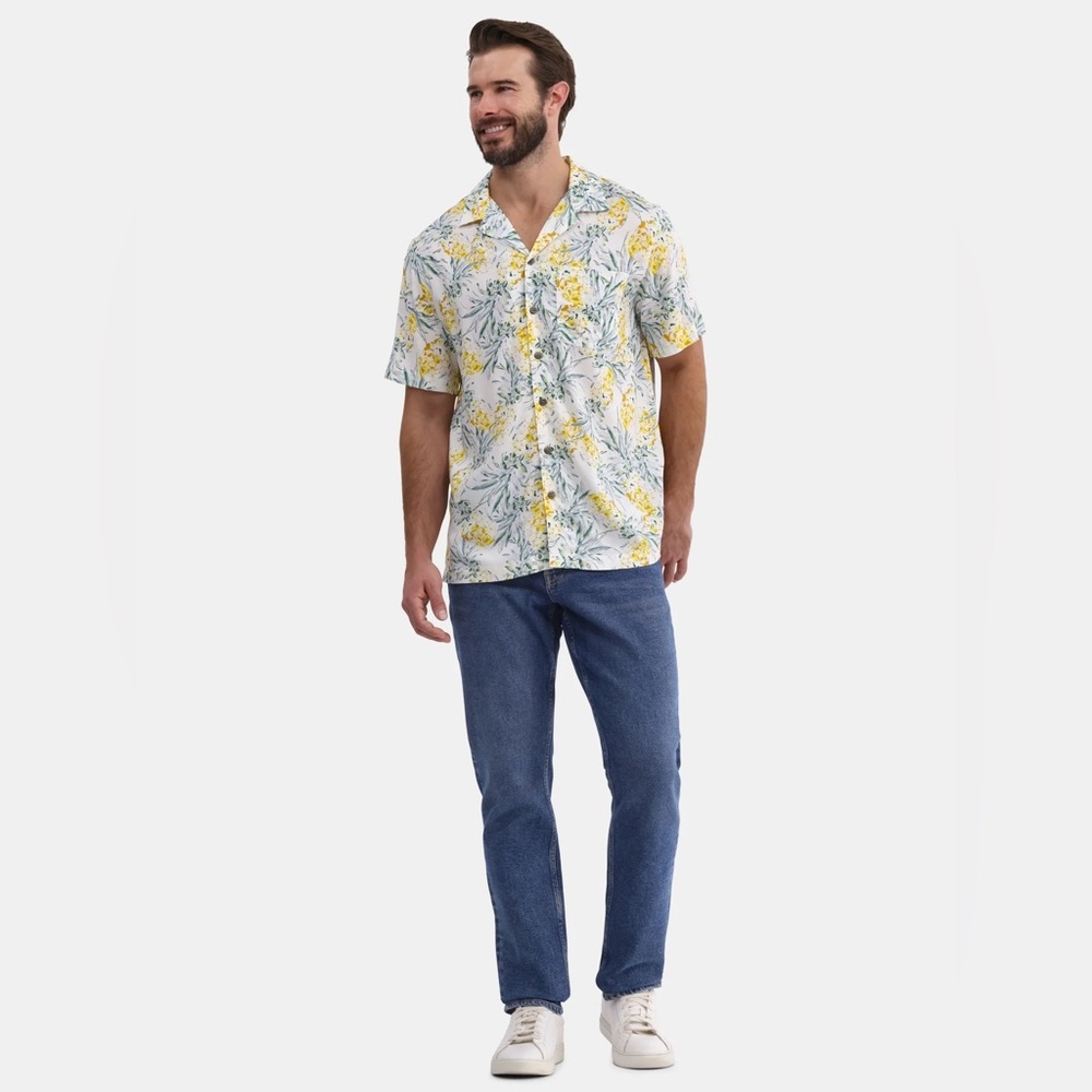 NWT, George Men's Casual Button Down Hawaiian Shirt